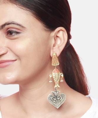 Spades design silver earrings 1
