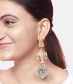 Spades design silver earrings