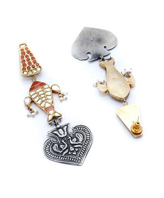 Spades design silver earrings 4