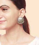 Indian look silver earrings