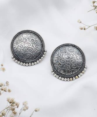 Indian look silver earrings 2