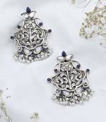 Silver gemstone earrings