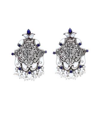 Silver gemstone earrings 2