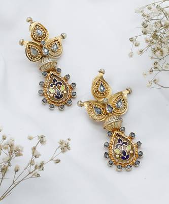 Gold plated silver earrings 2