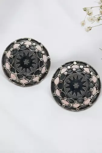 Suryamukhi silver earrings