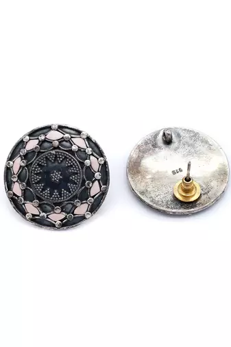 Suryamukhi silver earrings
