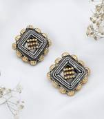 Silver stud earrings