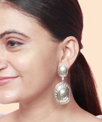 Silver hanging earrings 1