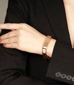Liyana silver openable rose gold plated bracelet