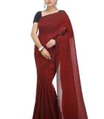 Women's pure premium cotton saree with blouse piece (red)