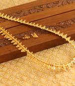 Kerala style gold platted thali koottam long necklace set