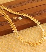Kerala style gold platted thali koottam long necklace set
