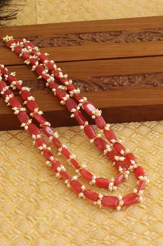 Beads long necklace