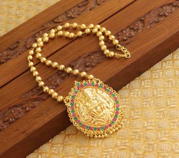 Gold platted lakshmi necklace 2