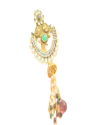 Runjhun designer gold tone traditional hair brooch for women & girls 1