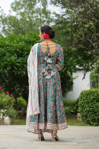 Shakespeare cotton anarkali suit set of 3