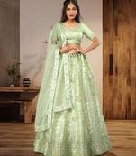 Party wear Simple Lehenga Choli in Net