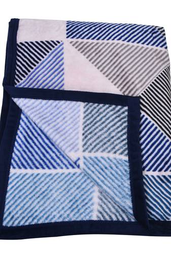 Ajanta handloom house flannel single blanket |comforter for ac/mild winter |blue