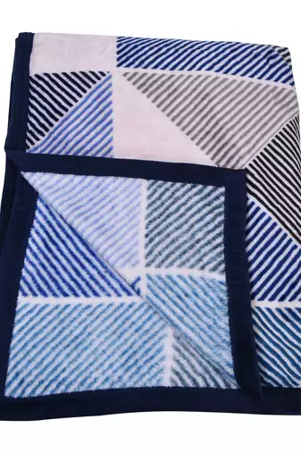 Ajanta handloom house flannel single blanket |comforter for ac/mild winter |blue