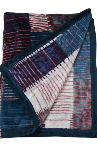 Ajanta handloom house flannel single blanket |comforter for ac/mild winter |royal blue