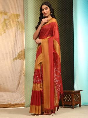 Silk Land  Multicolor  Digital Printed Cotton Blend Saree  2