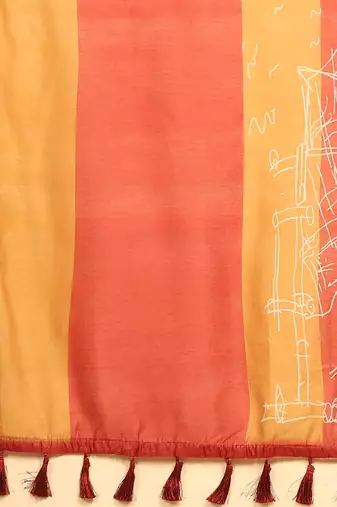 Silk Land  Multicolor  Digital Printed Cotton Blend Saree 