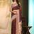 Silk Land  Brown  Digital Printed Cotton Blend Saree 