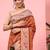 Silk Land  Orange  Digital Printed Cotton Blend Saree 
