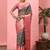 Silk Land  Brown  Digital Printed Art Silk Saree 