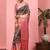 Silk Land  Brown  Digital Printed Art Silk Saree 