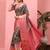 Silk Land  Brown  Digital Printed Art Silk Saree 