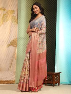 Silk Land  Multicolor  Digital Printed Cotton Blend Saree  2