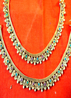 Runjhun designer gold plated anklets for women & girls 3