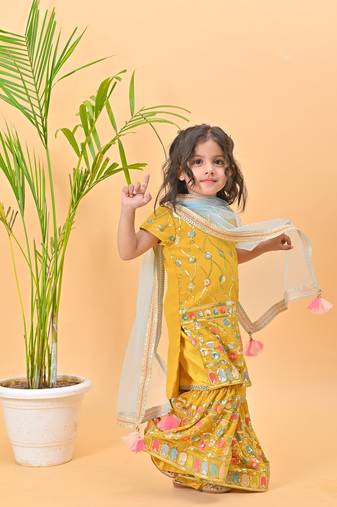 Mustard Kurti Sharara