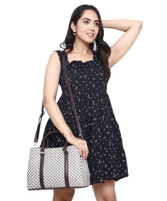Women off white Texture Handbag Bag 4