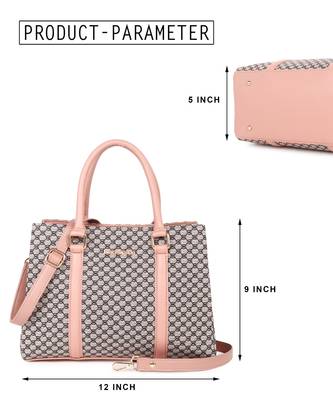 Women Pink Texture Handbag  5