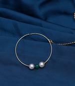 Green color nose nath