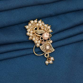 Gold color nose nath 1
