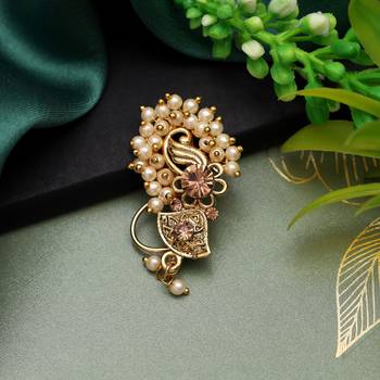 Gold color nose nath 3