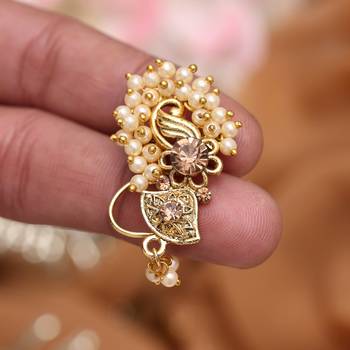 Gold color nose nath 4