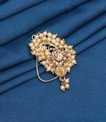 Gold color nose nath