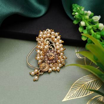 Gold color nose nath 3