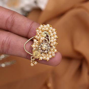 Gold color nose nath 4