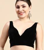 Flaher Velvet Readymade Padded Blouse