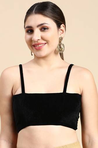 Flaher Velvet Readymade Padded Blouse