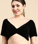 Flaher Velvet Readymade Padded Blouse