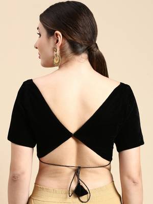 Flaher Velvet Readymade Padded Blouse 4