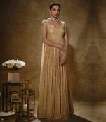 Rose gold anarkali set