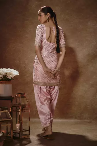 Blush pink & gold kurta set