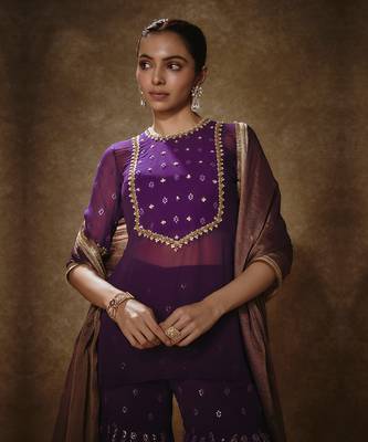 Royal purple gharara set 2